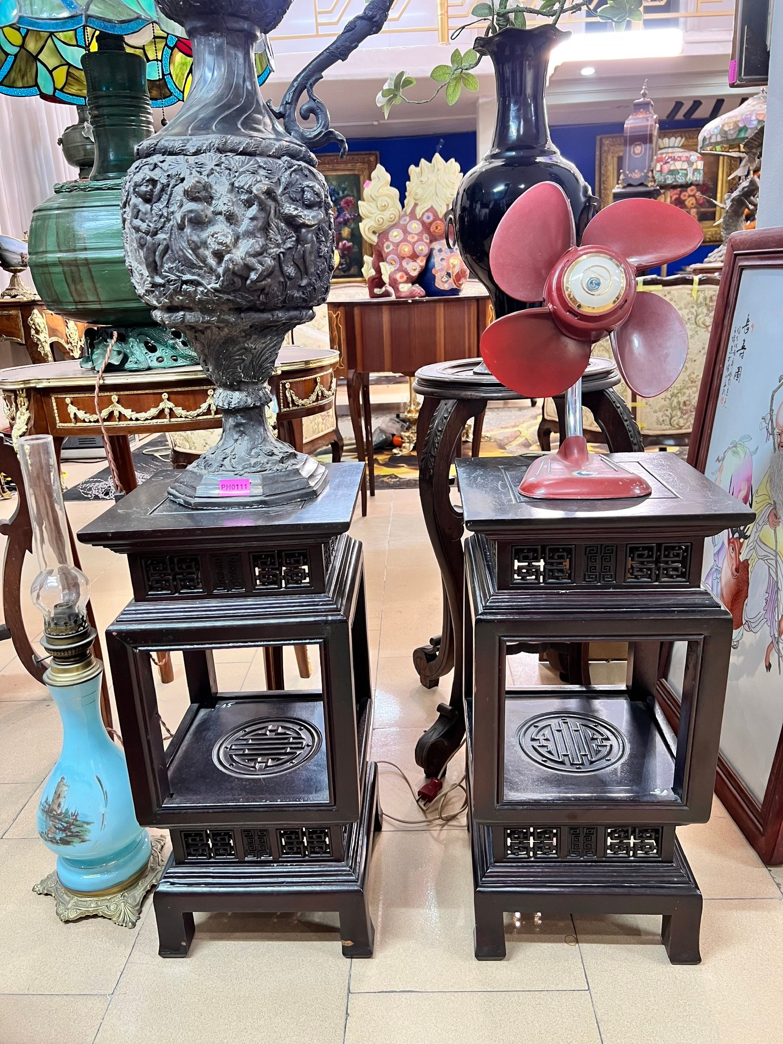 Đôn gỗ gụ MS24